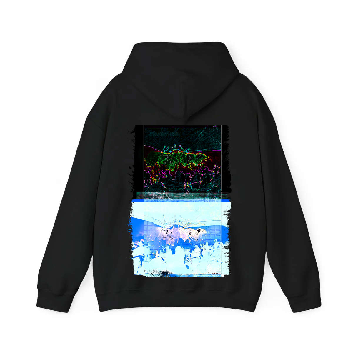 BASS GARDEN BLUE NEON HOODIE