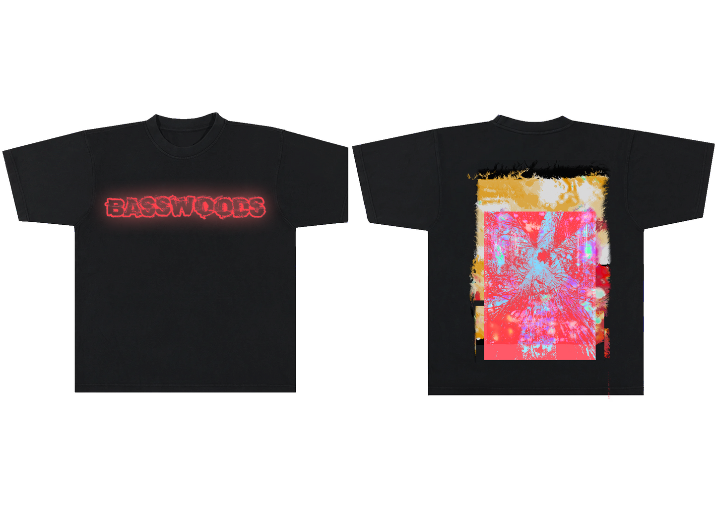BASSWOODD NEON AND BLACK T SHIIRT